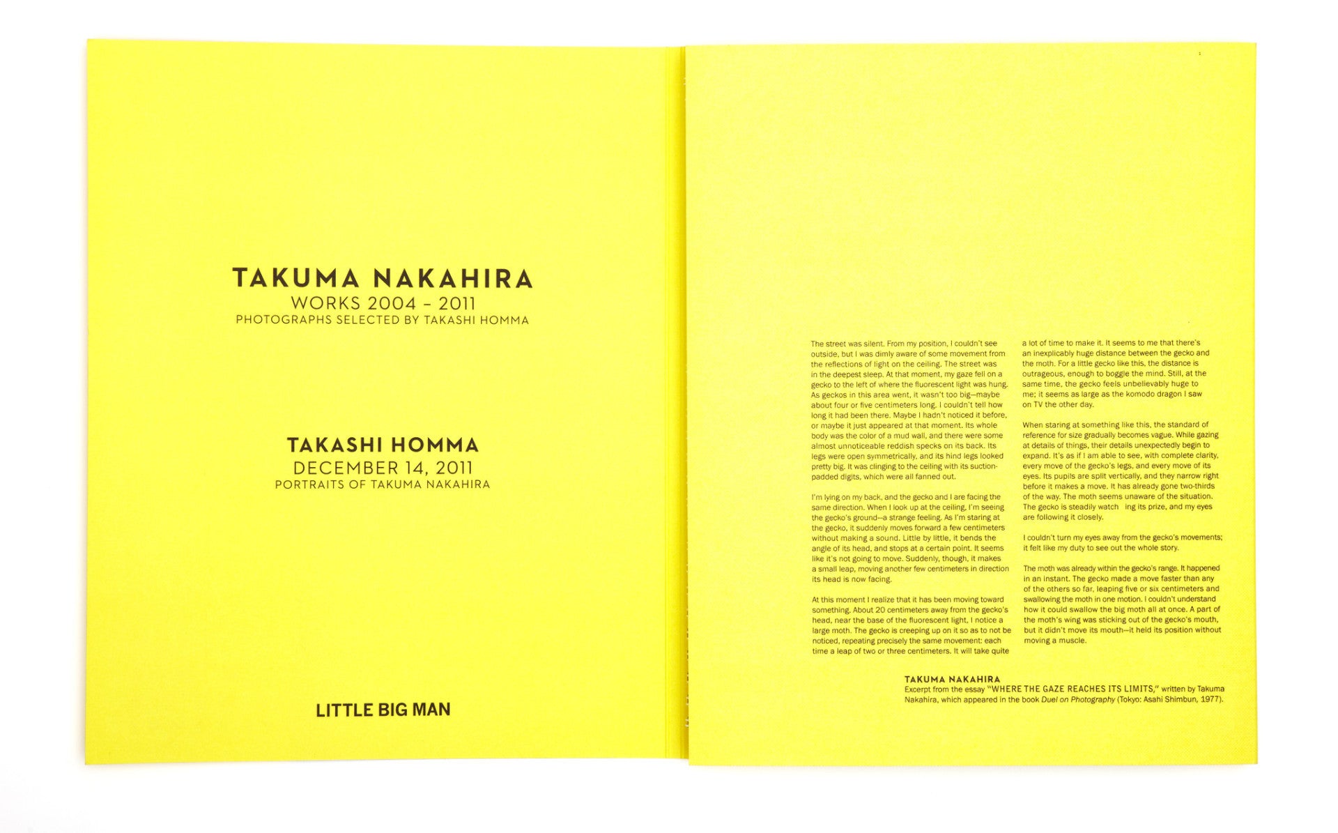 Takuma Nakahira. GECKO. Out of Print.